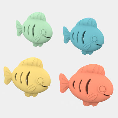Silikonowa zabawka dla kota w kształcie ryby klasy spożywczej – interaktywna piłka z kocimiętką i gryzak dla ząbkujących kotów