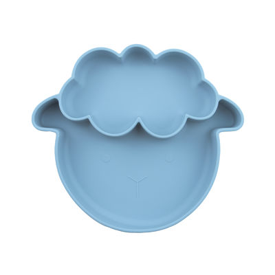 jakość  Multiple Colors Non Slip Toddler Silicone Plates With Sheep Style Suction Type fabryka