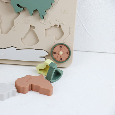 Mapa świata Kontynenty i oceany Puzzle silikonowe Dziecko prezent Montessori edukacyjny