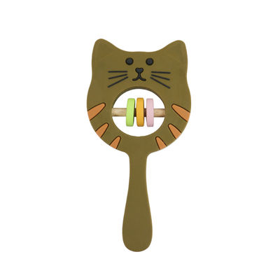 Silikonowa grzechotka Kitty Shape Food Grade dla małego dziecka