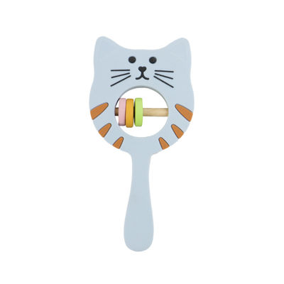 Silikonowa grzechotka Kitty Shape Food Grade dla małego dziecka