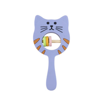 Silikonowa grzechotka Kitty Shape Food Grade dla małego dziecka