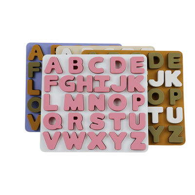 Litery Alfabet Puzzle Dla Przedszkola Spożywczego Bez BPA Materiału Silikonowego