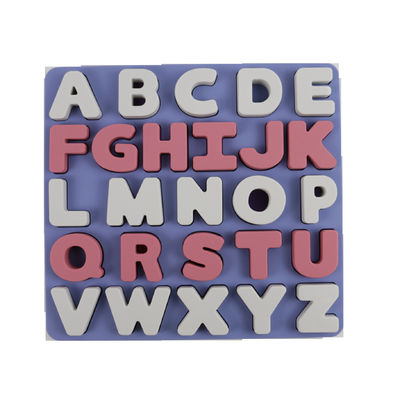 Litery Alfabet Puzzle Dla Przedszkola Spożywczego Bez BPA Materiału Silikonowego