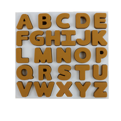 Litery Alfabet Puzzle Dla Przedszkola Spożywczego Bez BPA Materiału Silikonowego