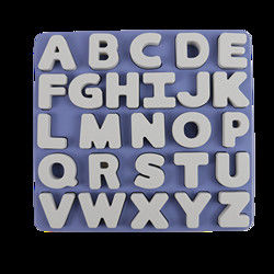 Silikonowe puzzle dla dzieci z literami w kształcie alfabetu