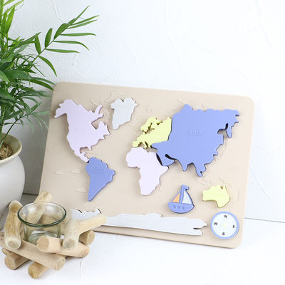 Silikonowa Mapa Świata Spersonalizowane Puzzle dla Maluchów Montessori Edukacyjne