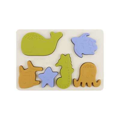 Silikonowe Puzzle Sea Ocean Animals, edukacyjne Montessori Baby Puzzle