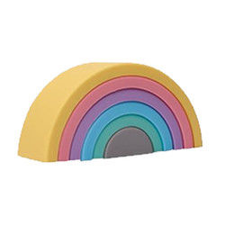 Dostosowane miękkie silikonowe zabawki Rainbow Stacking dla dzieci edukacyjnych