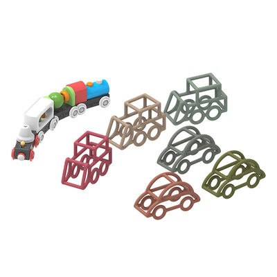 Kształt samochodu Baby Silikonowe zabawki Multi Color Food Grade Nietoksyczny materiał