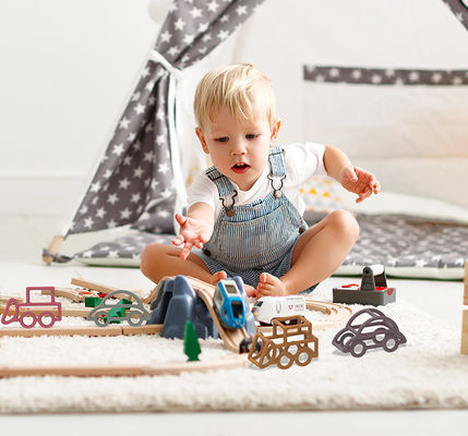 Kształt samochodu Baby Silikonowe zabawki Multi Color Food Grade Nietoksyczny materiał