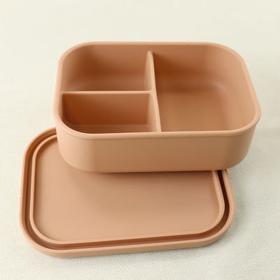 3-komorowe silikonowe pojemniki na lunch, wielokrotnego użytku silikonowe pudełko na lunch Bento, szczelne