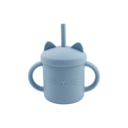 Food Grade Toddler Silikonowy kubek Ekologiczny kot Kitten Animal Style