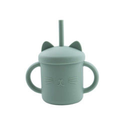 Food Grade Toddler Silikonowy kubek Ekologiczny kot Kitten Animal Style