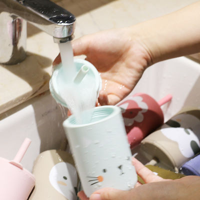BPA Free Straw Cup Silikonowy kubek do kawy dla małych dzieci do picia