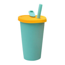 Travel Camp Składany silikonowy kubek do kawy 350 ml ze słomianą pokrywką