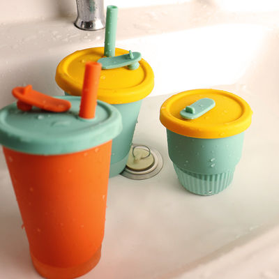 Hot Proof Przenośny silikonowy kubek dla dzieci do soku z mleka do herbaty 300 ml 350 ml