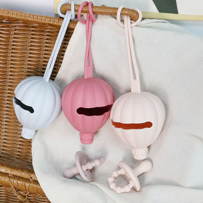 BPA bezpłatny bezpieczny silikonowy pojemnik na smoczek pojemnik na gorące powietrze balon w kształcie smoczka