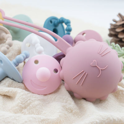 Cat Kitty Shape silikonowy futerał na smoczek etui na smoczki dla niemowląt
