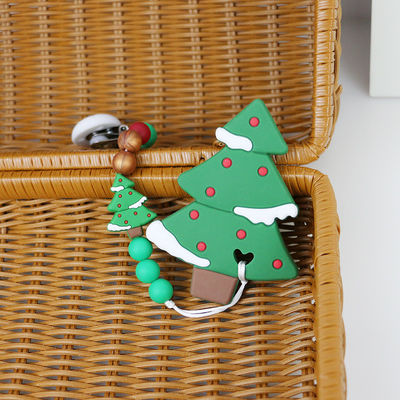 DIY silikonowy gryzak choinkowy, bezpieczne miękkie gumowe koraliki do ząbkowania