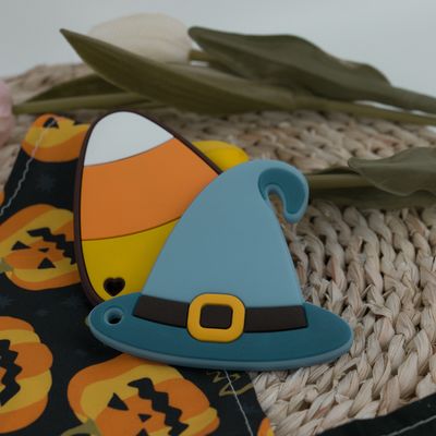 Halloween Witches Hat Silikonowy gryzak dla niemowląt Kolorowy do kojącego bólu ząbkowania
