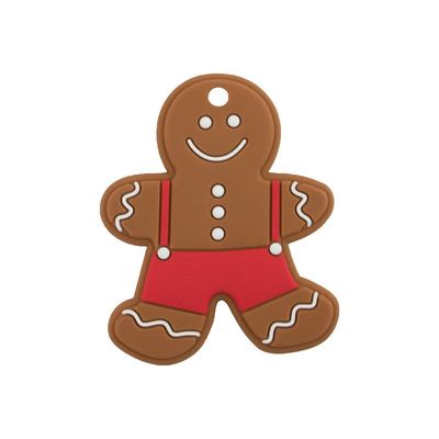 Świąteczny Gingerbread Man Miękki silikonowy gryzak Kolorowy na ząbkowanie dziecka
