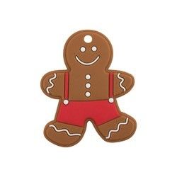 Świąteczny Gingerbread Man Miękki silikonowy gryzak Kolorowy na ząbkowanie dziecka