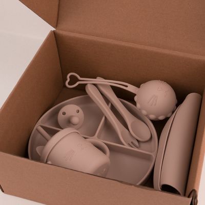 Sprzedaż hurtowa Baby Geschirr Led odstawianie od piersi silikonowy śliniaczek łyżka miska łyżka miska płyta silikonowy zestaw stołowy do karmienia dziecka produkt