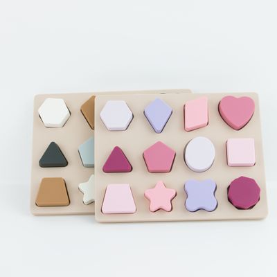 Geometryczny kształt Puzzle silikonowe BPA Free Eco Friendly For Kids Education