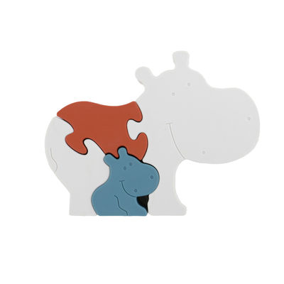 Food Grade Silikonowe puzzle dla niemowląt BPA Free Eco Friendly Hippo Shape