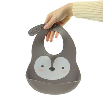Cacoon Cat Fox Silikonowe śliniaki do łapania pokarmu z nadrukiem dla małych dzieci