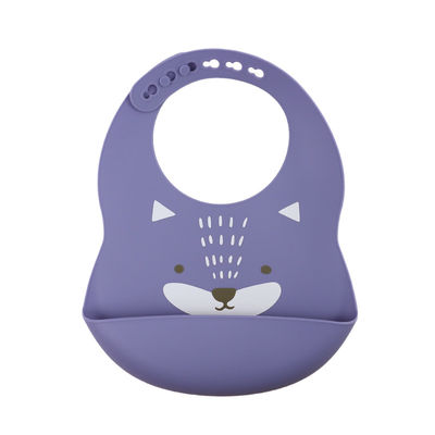 Silikonowy śliniaczek dla niemowląt w kolorze Pantone z nadrukiem Cute Animal Sloth