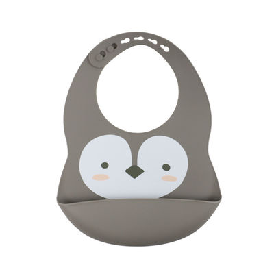 Silikonowy śliniaczek dla niemowląt w kolorze Pantone z nadrukiem Cute Animal Sloth