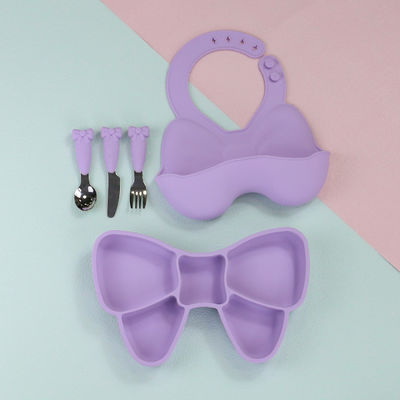 Bow Knot Bpa Free Siliconee Śliniak dla niemowląt Wodoodporny Food Grade Dostosuj rozmiar