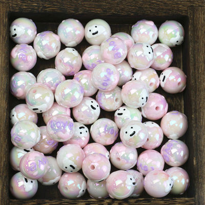 Chunky Gumball Różowy Kolor Luzem Bubblegum Koraliki Akrylowe Luźne Koraliki Do Biżuterii
