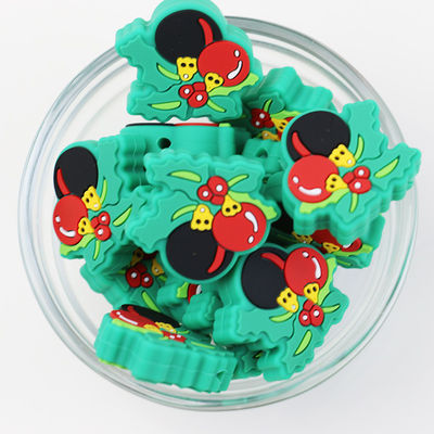 Niestandardowe świąteczne silikonowe kolczyki ogniskowe