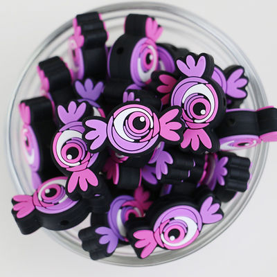 Silikonowe koraliki ogniskowe z serii Halloween DIY na breloki do długopisów