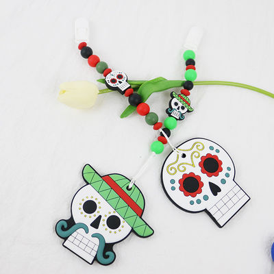 Miękkie i elastyczne silikonowe gryzaki dla dzieci w wieku 0-36 miesięcy Baby DIY silikonowe breloki do gryzaków na halloween