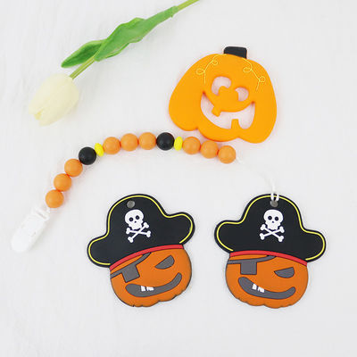 Miękkie i elastyczne silikonowe gryzaki dla dzieci w wieku 0-36 miesięcy Baby DIY silikonowe breloki do gryzaków na halloween