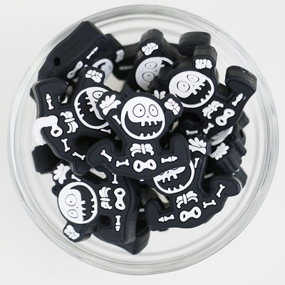 100% bezpieczne silikonowe koraliki na ząbkowanie nietoksyczne dla niemowląt i dzieci DIY halloweenowe silikonowe koraliki ogniskowe