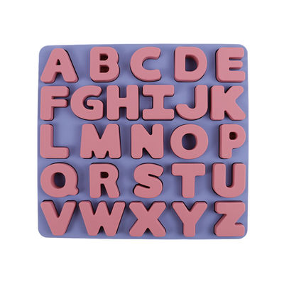 Własne logo Silikonowe zabawki edukacyjne alphabate 26 liter silikonowe Puzzle BPA Free Eco Friendly Dla dzieci