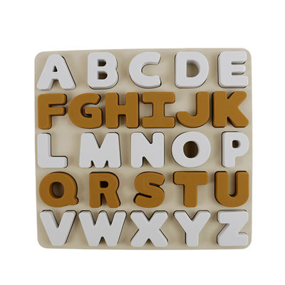 Własne logo Silikonowe zabawki edukacyjne alphabate 26 liter silikonowe Puzzle BPA Free Eco Friendly Dla dzieci