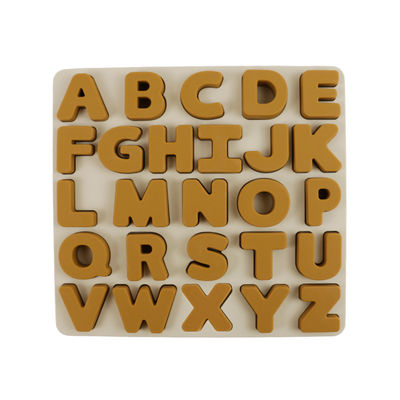 Własne logo Silikonowe zabawki edukacyjne alphabate 26 liter silikonowe Puzzle BPA Free Eco Friendly Dla dzieci