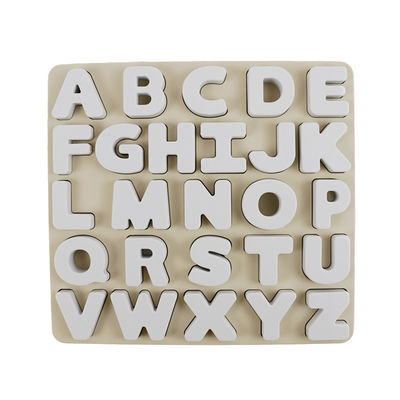 Własne logo Silikonowe zabawki edukacyjne alphabate 26 liter silikonowe Puzzle BPA Free Eco Friendly Dla dzieci