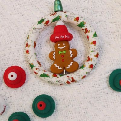 Silikonowe kolczyki O Ring bezpieczne i nietoksyczne Silikonowy kapelusz świąteczny 3D Kolczyki dla dzieci dzieci DIY pióra do wierszy