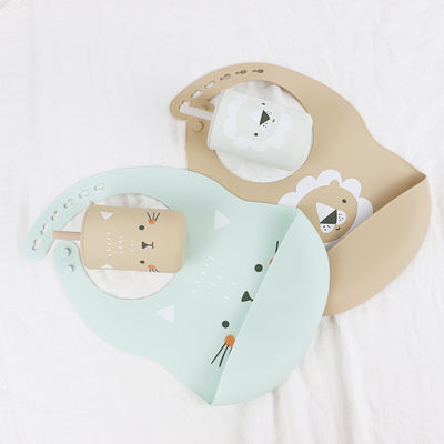 OEM Baby Feeding Bib - One Piece In A Polybag dla niemowląt i niemowląt karmiących silikonowym bibu