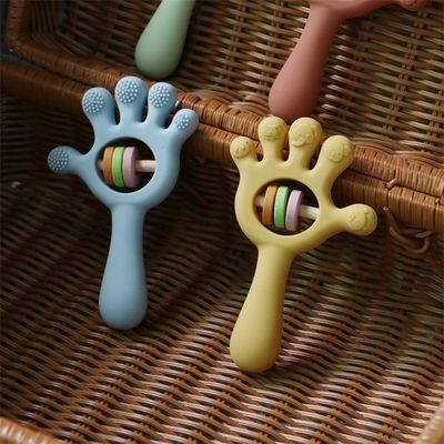 ODM Baby silikonowe zabawki Grupa wiekowa Niemowlęta Dzieci dzieci Rattle Palm Hand Form