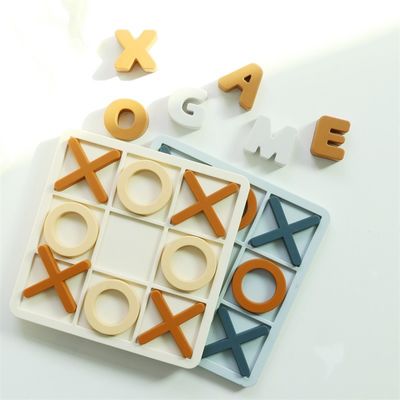 Zakres wiekowy 1-4 Silicone Puzzle Jigsaw Promotuje rozwój poznawczy Edukacyjny Silicone XO Puzzles Zabawki