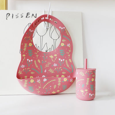 Chroń swoje ubrania dla niemowląt Silicone Baby Bib Odporny na plamy Drukowanie zwierzęce wzór Silicone Bib