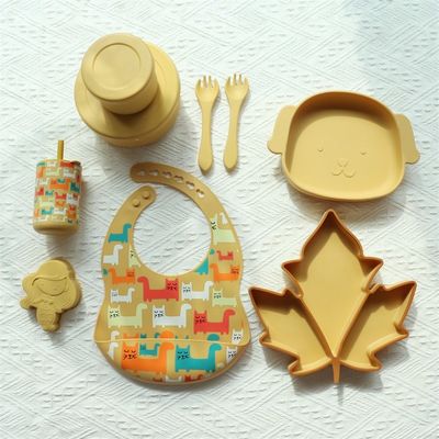 Chroń swoje ubrania dla niemowląt Silicone Baby Bib Odporny na plamy Drukowanie zwierzęce wzór Silicone Bib